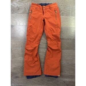 Roxy Women's Cabin Snowboard Snow Ski Pants Small Tea Rust Cold Weather Pockets